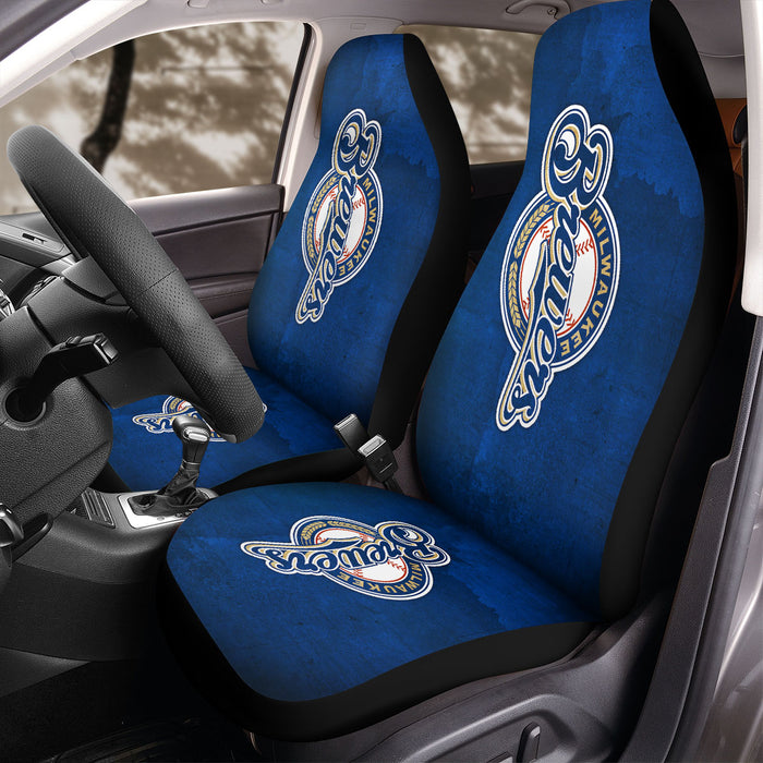 milwaukee brewers logo blue Car Seat Covers