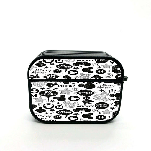 mickey mouse monochrome pen airpods case