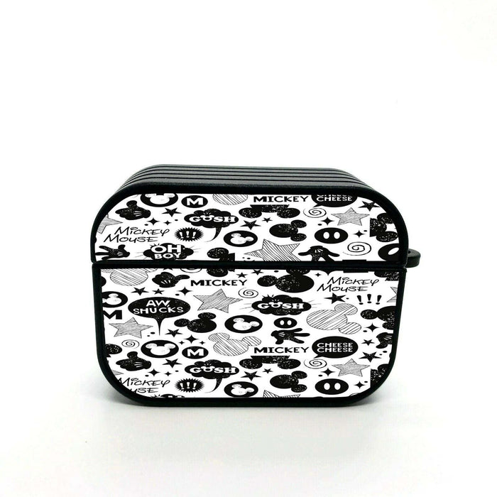 mickey mouse monochrome pen airpods case