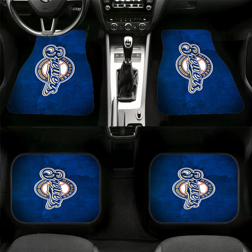 milwaukee brewers logo blue Car floor mats Universal fit