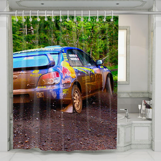 meet the obstacle of car racing shower curtains