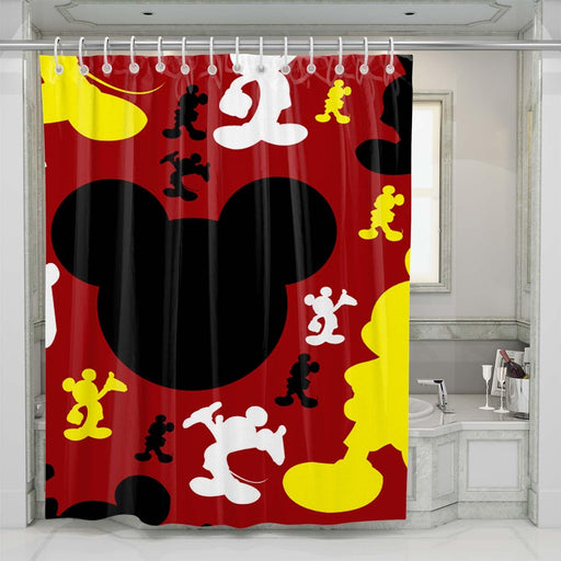 mickey mouse silhouette shower curtains