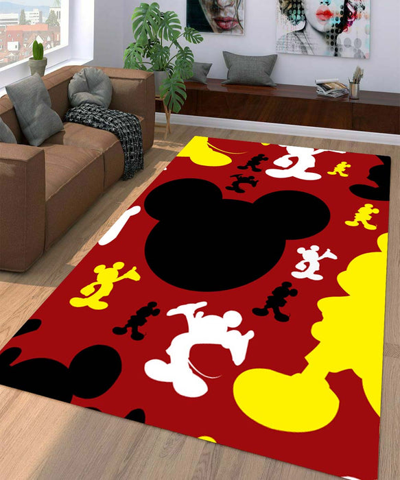 mickey mouse silhouette Living room carpet rugs