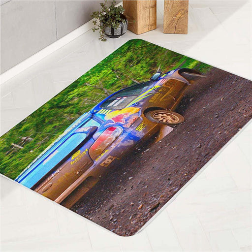 meet the obstacle of car racing bath rugs