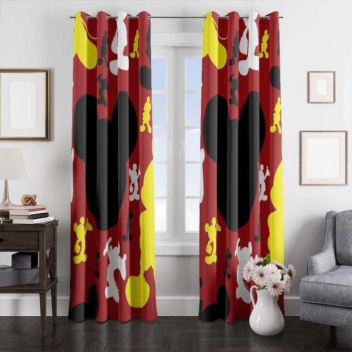 mickey mouse silhouette window curtains