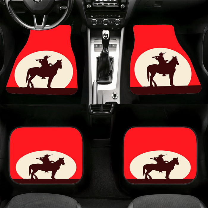 minimalistic silhouette red dead redemption 2 Car floor mats Universal fit