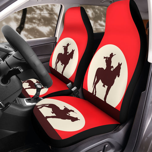 minimalistic silhouette red dead redemption 2 Car Seat Covers