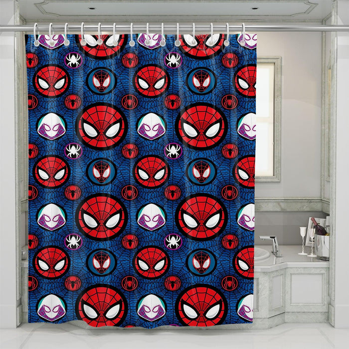 miles morales animation spiderman shower curtains