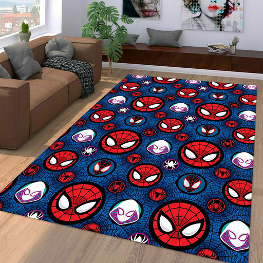 miles morales animation spiderman Living room carpet rugs