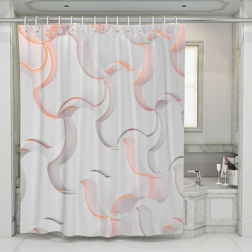 minimalist basic shape pattern shower curtains