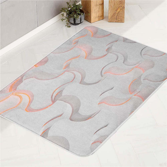 minimalist basic shape pattern bath rugs