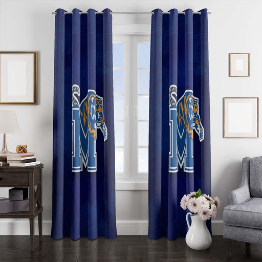 memphis tiger blue logo football window Curtain