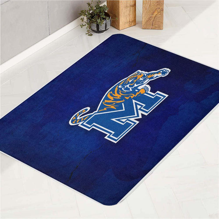 memphis tiger blue logo football bath rugs