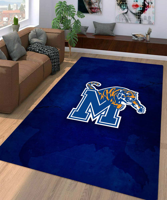 memphis tiger blue logo football Living room carpet rugs