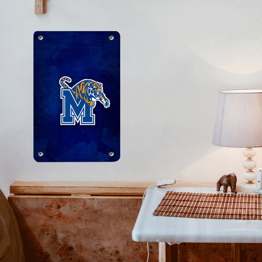 memphis tiger blue logo football Poster Metal print wall art