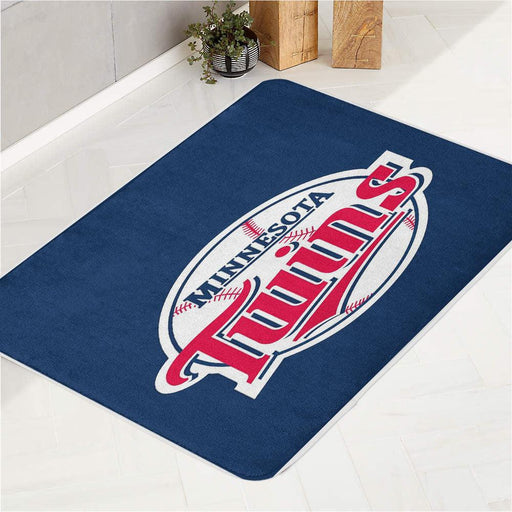 mlb minnesota twins logo bath rugs