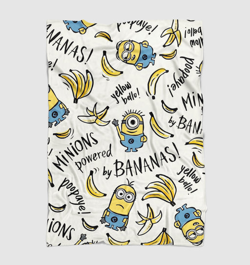 minions powered by bananas Ultra soft fleece blanket