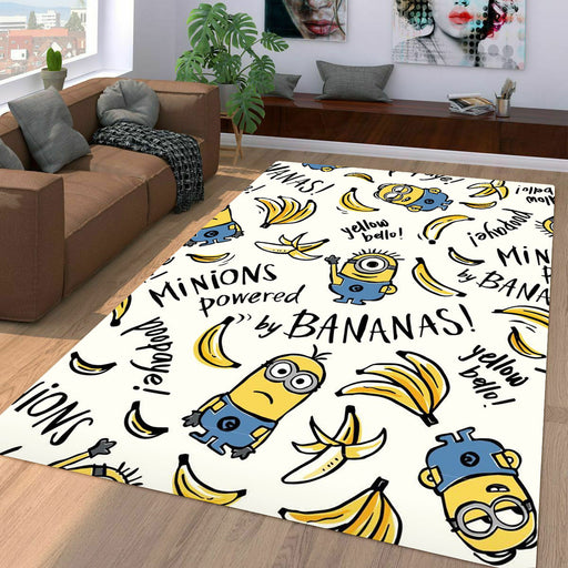 minions powered by bananas Living room carpet rugs