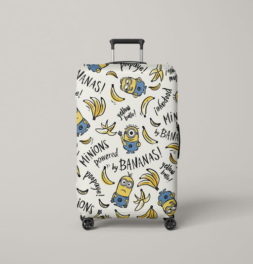 minions powered by bananas Luggage Cover | suitcase