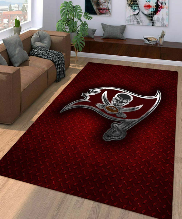 metal logo tampa bay buccaneers Living room carpet rugs