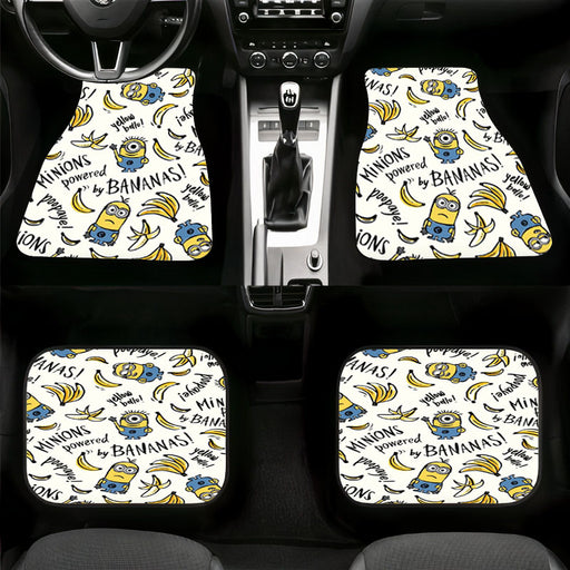 minions powered by bananas Car floor mats Universal fit