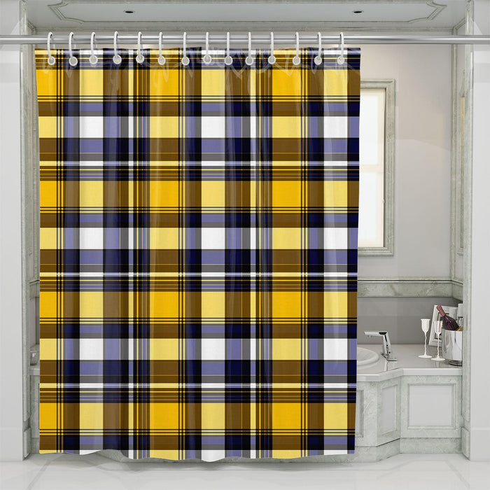 minnesota vikings tartan pattern shower curtains