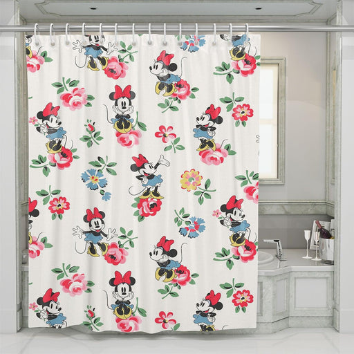 minnie mews ditsy disney shower curtains