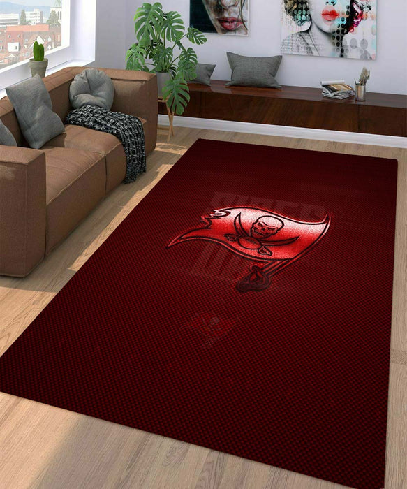 metal red blood tampa bay buccaneers Living room carpet rugs