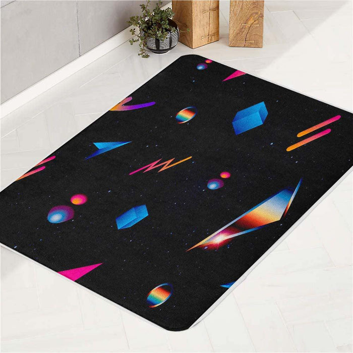 mirror aesthetic gradient shape bath rugs