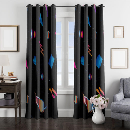 mirror aesthetic gradient shape window Curtain