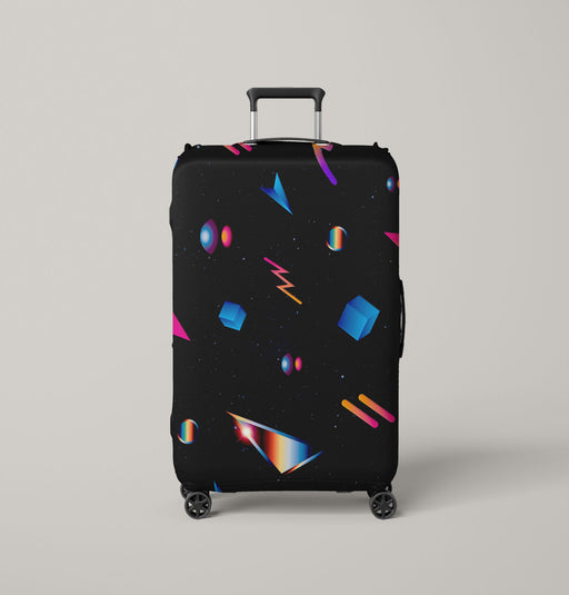 mirror aesthetic gradient shape Luggage Cover | suitcase