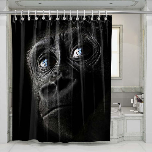 monkey almost crying shower curtains