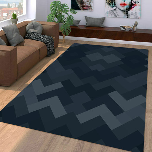 mirror blue square pattern Living room carpet rugs