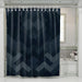 mirror blue square pattern shower curtains