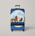 moon and mufasa the lion king Luggage Covers | Suitcase