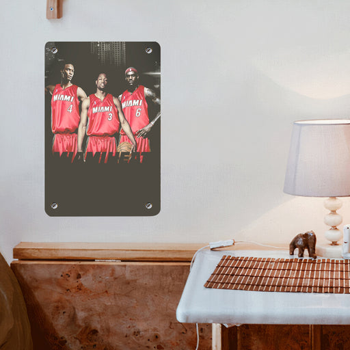 miami heat big three player Poster Metal print wall art