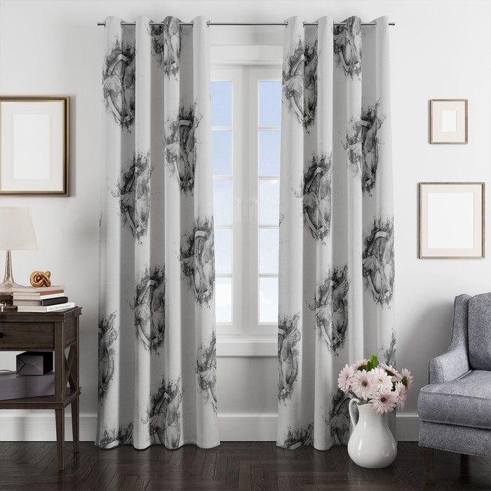 mockingjay monochrome the hunger games window Curtain