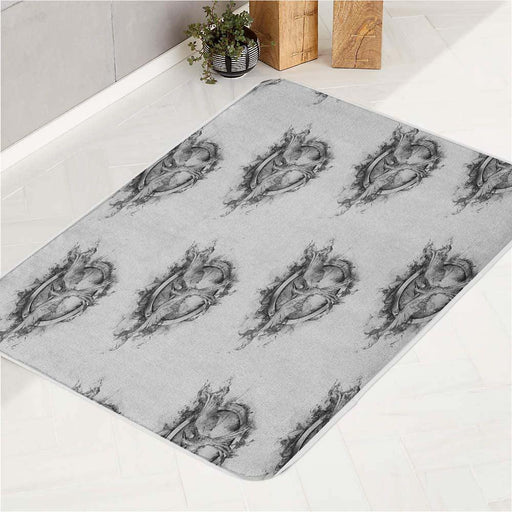 mockingjay monochrome the hunger games bath rugs