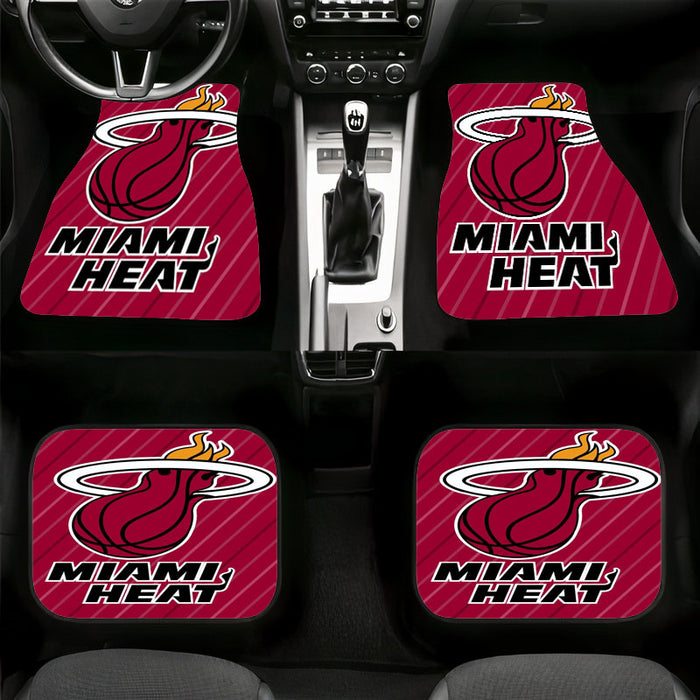 miami heat logo iconic Car floor mats Universal fit