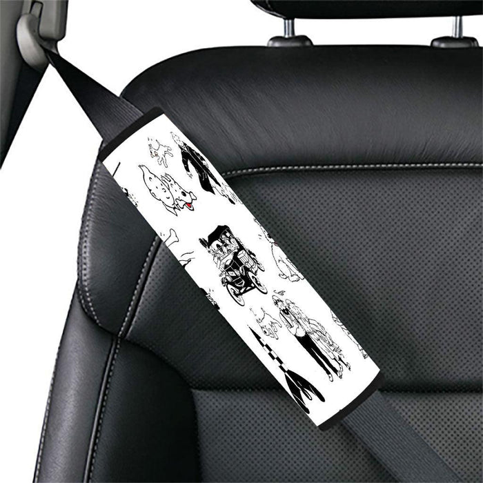 monochrome adventure of tintin stuff Car seat belt cover