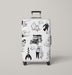 monochrome adventure of tintin stuff Luggage Cover | suitcase