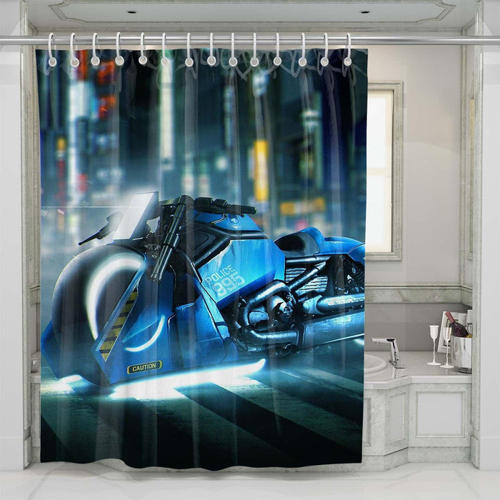 motorcycle cyberpunk 2077 shower curtains