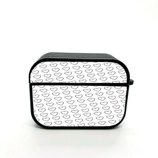 monochrome loves heart icon sign airpods case