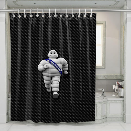 michelin icon logo big brand shower curtains