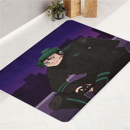 midoriya izuku with america cartoon style bath rugs