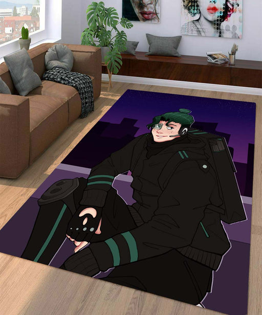 midoriya izuku with america cartoon style Living room carpet rugs