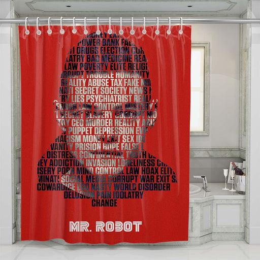 Mr. robot poster shower curtains