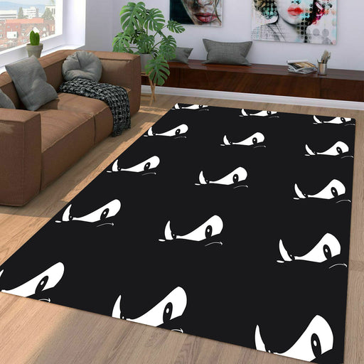 monochrome sonic the hedgehog expressions Living room carpet rugs