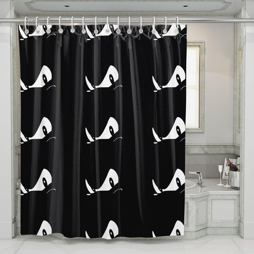 monochrome sonic the hedgehog expressions shower curtains