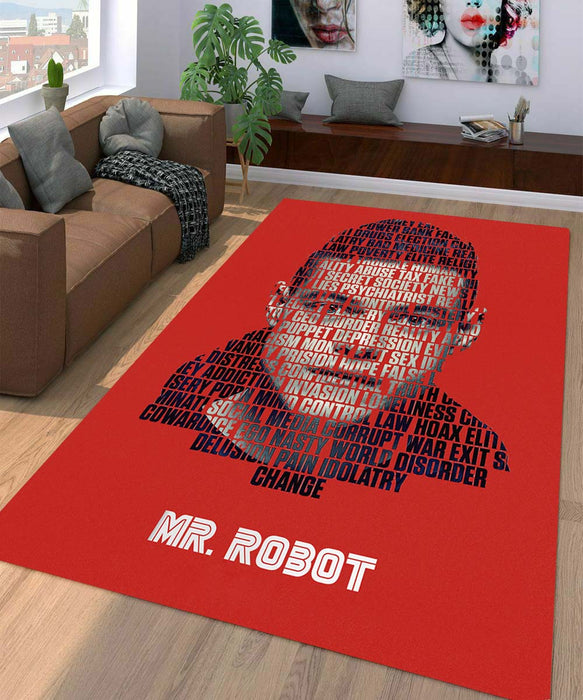 Mr. robot poster Living room carpet rugs